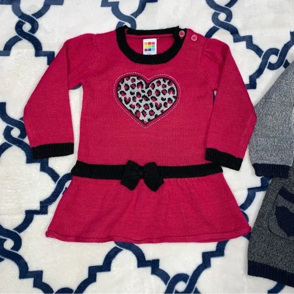 Healthtex EUC Longsleeve Knit Sweater Dress Bundle Size 12/18M - Picture 7 of 10